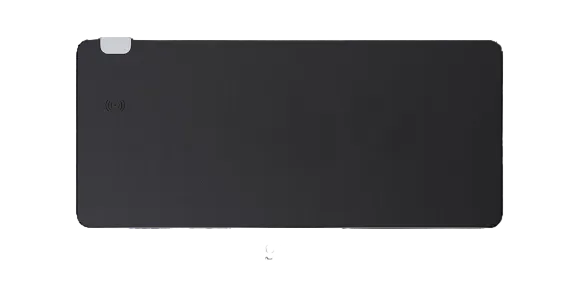 ELT MagCharge Executive Wireless Charging Mat in Black — charge up to 3 devices simultaneously at 15W, premium leather-effect desk surface